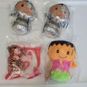 Hallmark Silver and Black Cyborg with Green and Purple Monster Plush Set